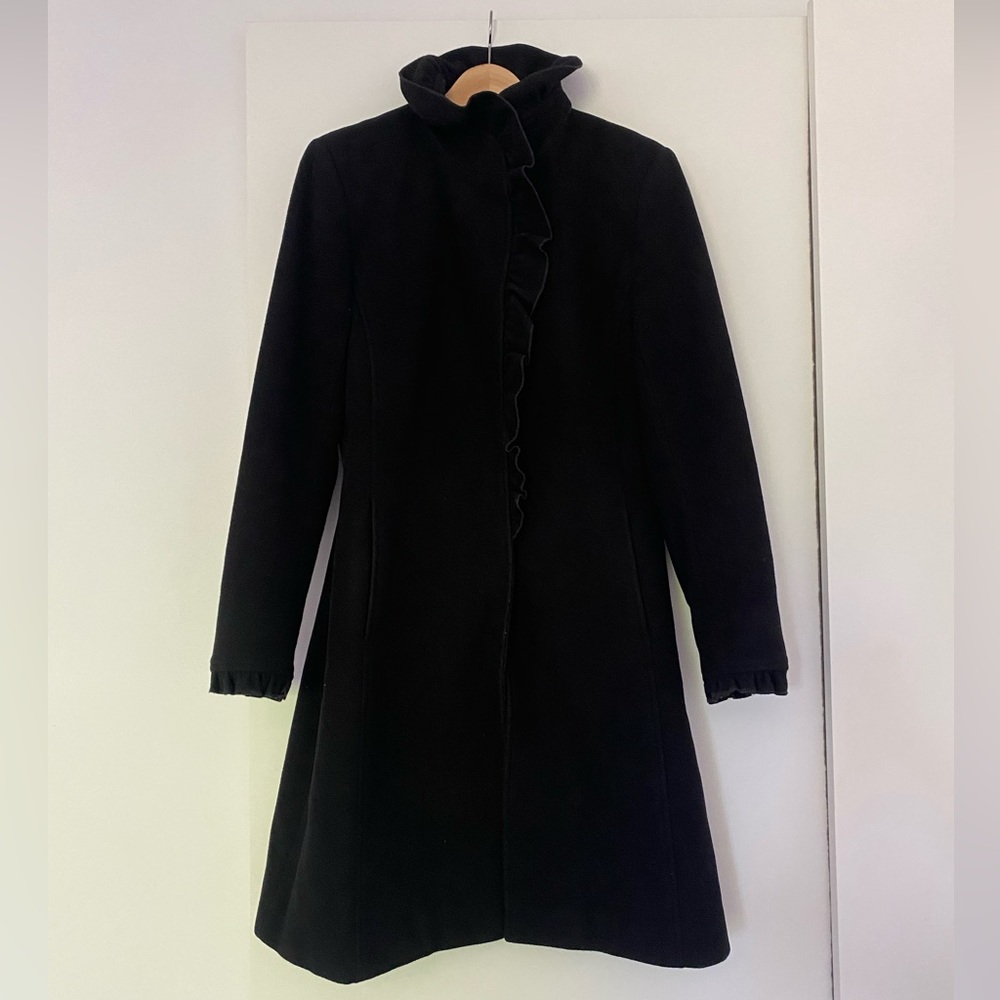 DKNY ruffle coat